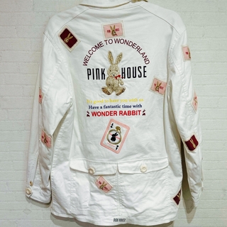 ピンクハウス(PINK HOUSE)のG1 ピンクハウス うさぎ　オーバージャケット　刺繍　トランプ　ウサギ　(Gジャン/デニムジャケット)