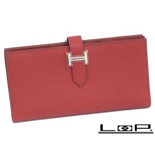 エルメス(Hermes)の■未使用■保管品■　エルメス ベアン スフレ 長財布 エプソン ルージュ □K刻 箱 【95542】(財布)