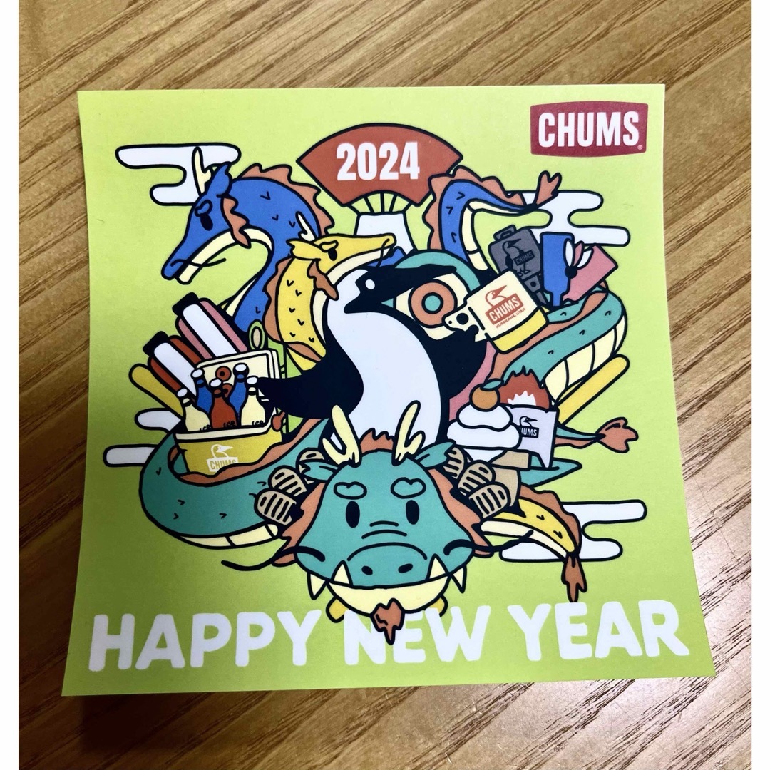 CHUMS(チャムス)のchums チャムス　2024NEWYEARステッカー　非売品 エンタメ/ホビーのコレクション(ノベルティグッズ)の商品写真