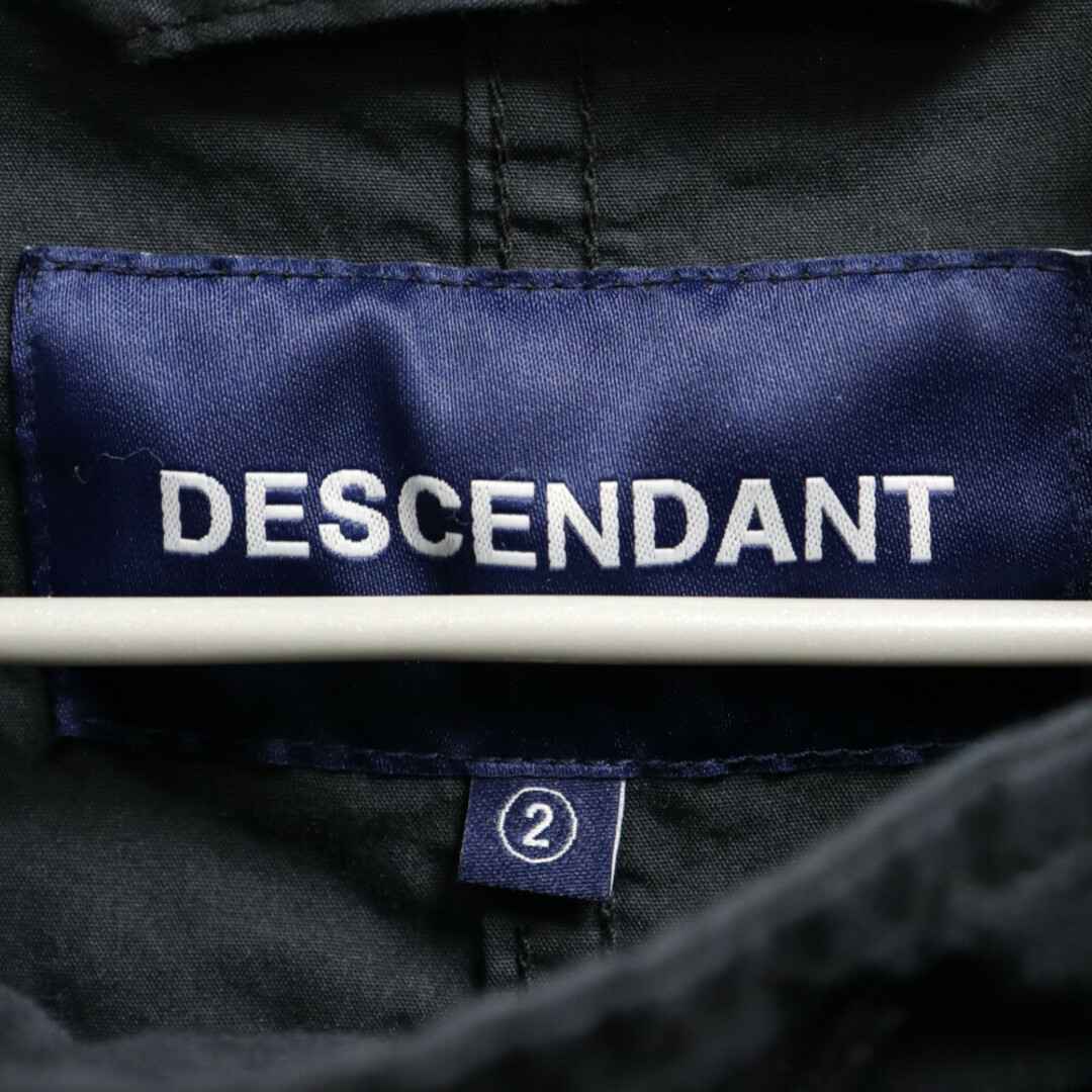 DESCENDANT(ディセンダント)のDESCENDANT ディセンダント D-51M NYLON JAKET ロゴ刺繍 ミリタリー モッズコート ネイビー メンズのジャケット/アウター(モッズコート)の商品写真