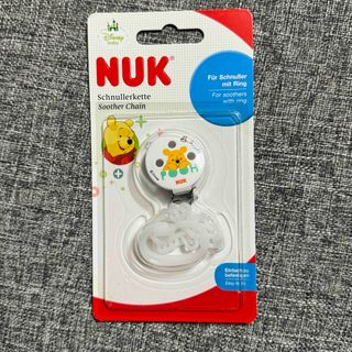 クマノプーサン(くまのプーさん)の【新品未使用】nuk ヌーク　おしゃぶりホルダー　くまのプーさん　ホワイト(その他)