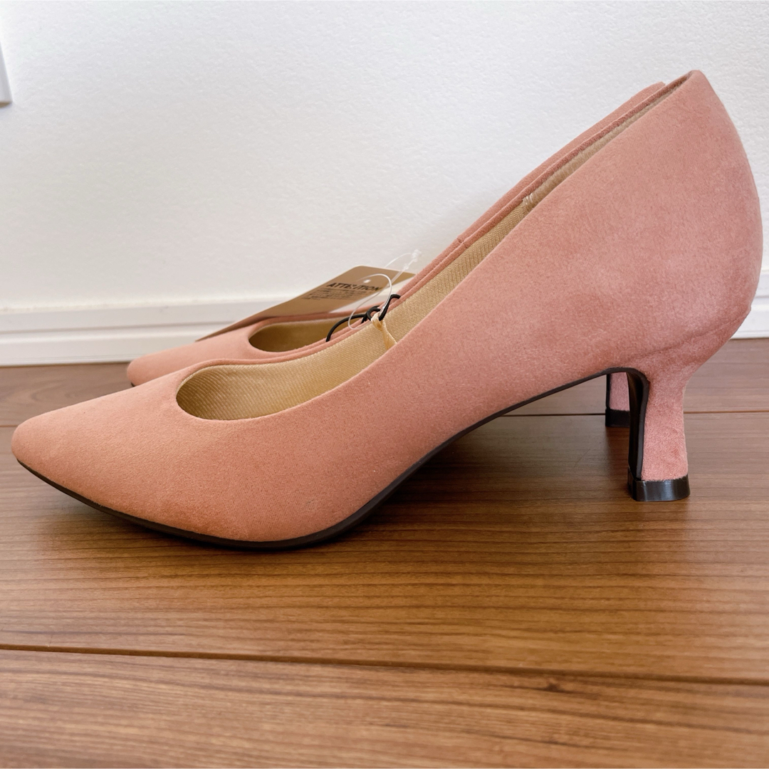 GU(ジーユー)のGUジーユー　マシュマロパンプス　ライトオレンジ　ピンク　22センチ レディースの靴/シューズ(ハイヒール/パンプス)の商品写真