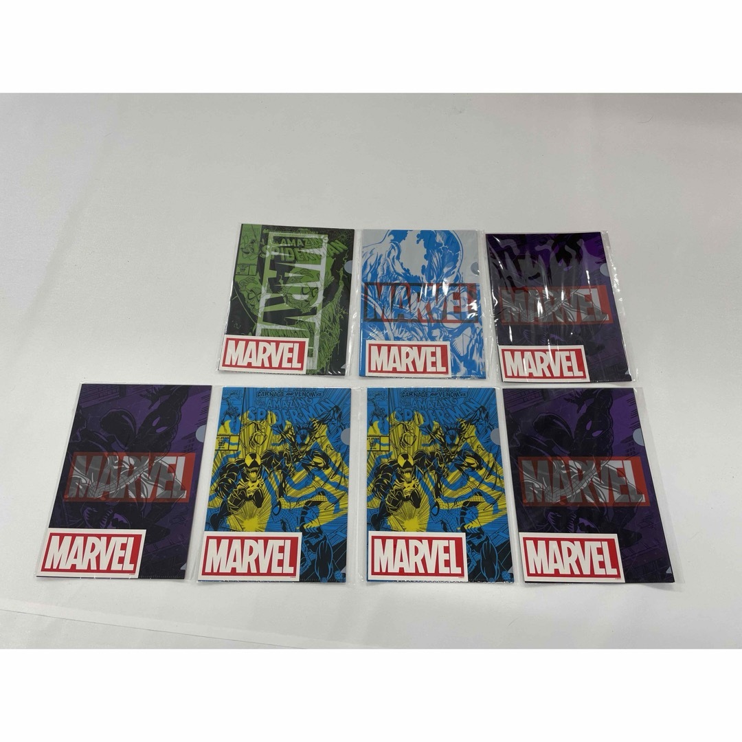 MARVEL(マーベル)のMARVEL VENOM Happyくじ G賞 クリアファイル　7点 エンタメ/ホビーのアニメグッズ(クリアファイル)の商品写真