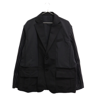 サカイ(sacai)のSacai サカイ 24SS Suiting Jacket スイッチングジャケット 切替ナイロンテーラードジャケット ブラック 24-03265M(テーラードジャケット)