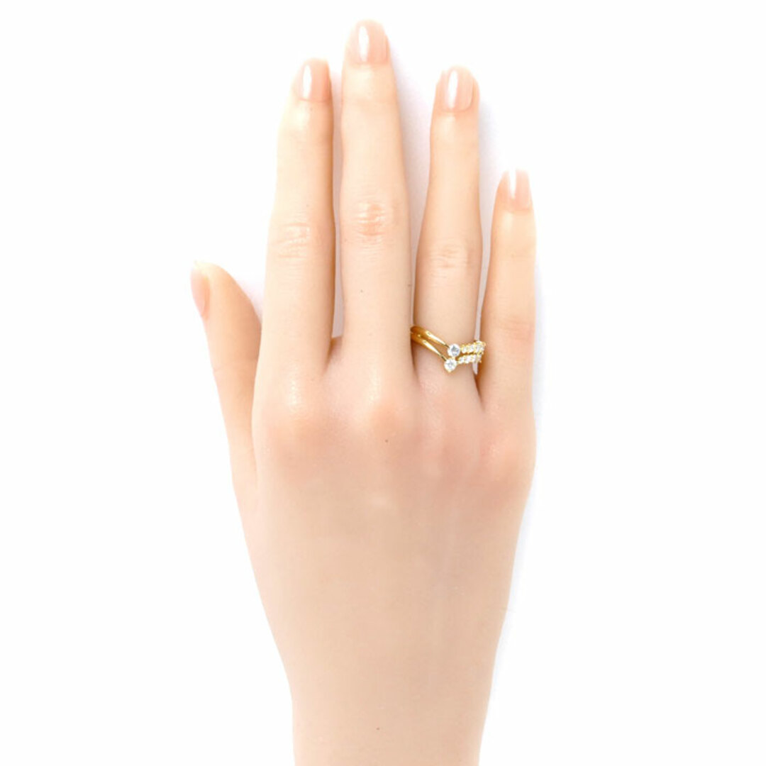 K18YG イエローゴールド リング・指輪 ダイヤモンド0.52ct 9号 3.8g レディース【中古】 レディースのアクセサリー(リング(指輪))の商品写真