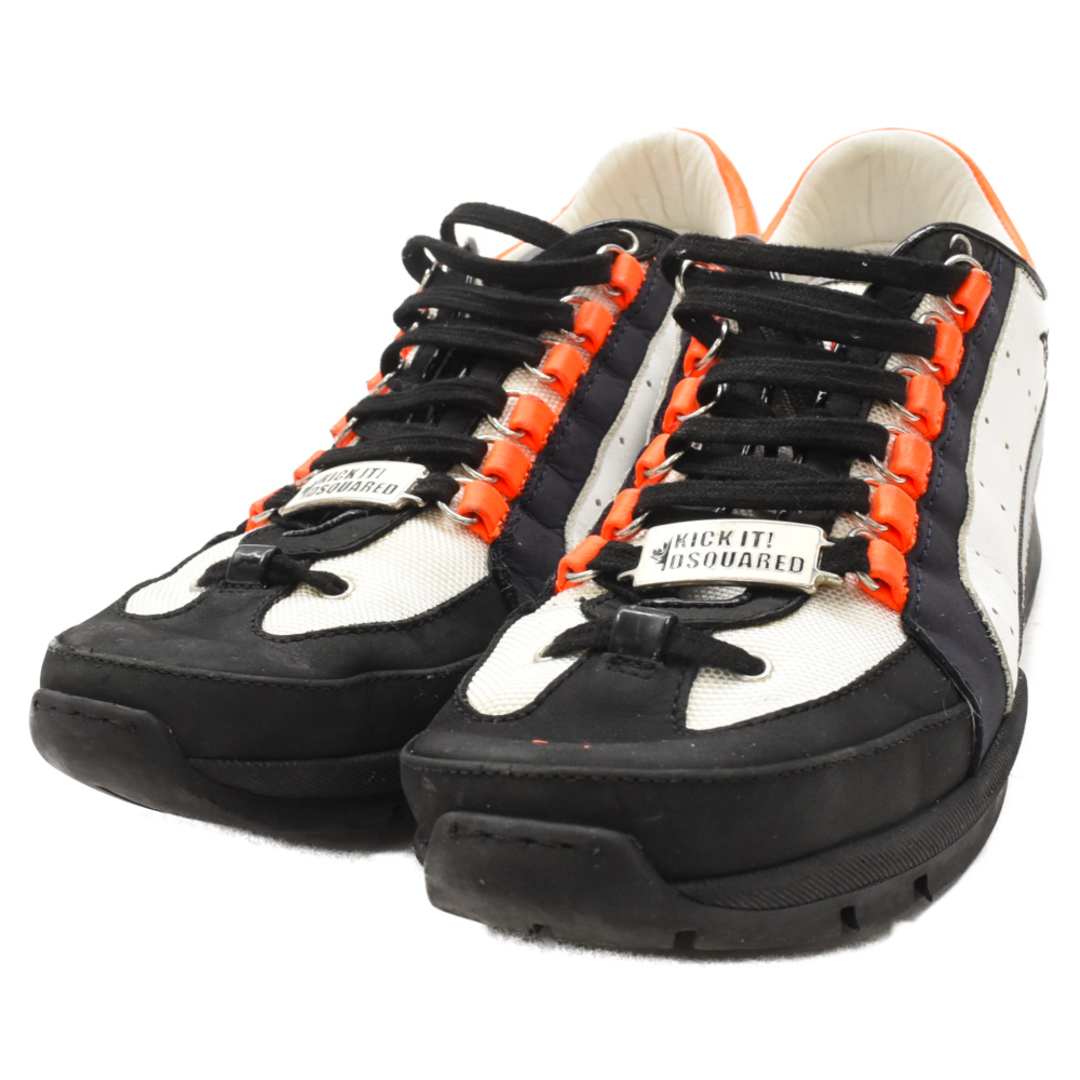 DSQUARED2(ディースクエアード)のDSQUARED2 ディースクエアード 551 Sneakers リフレクティブライン ローカットスニーカー ブラック/ホワイト/オレンジ メンズの靴/シューズ(スニーカー)の商品写真