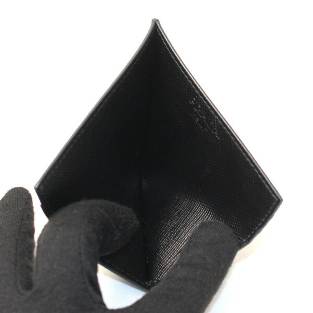 PRADA(プラダ)のPRADA プラダバイカラー カードケース ブラック/グレー 2MC223 ユニセックス【中古】 レディースのファッション小物(パスケース/IDカードホルダー)の商品写真