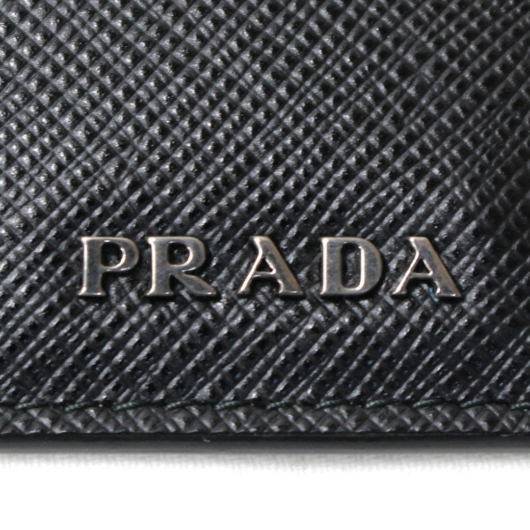 PRADA(プラダ)のPRADA プラダバイカラー カードケース ブラック/グレー 2MC223 ユニセックス【中古】 レディースのファッション小物(パスケース/IDカードホルダー)の商品写真