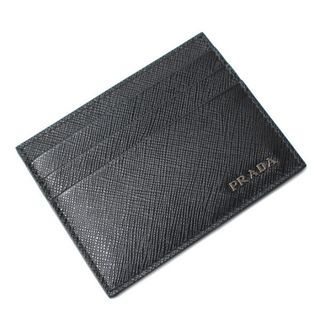 プラダ(PRADA)のPRADA プラダバイカラー カードケース ブラック/グレー 2MC223 ユニセックス【中古】(パスケース/IDカードホルダー)