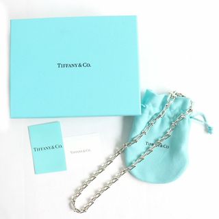 極美品△2022年 TIFFANY&Co. ティファニー ハードウェア スモールリンクネックレス Ag925 チェーン 18インチ シルバー  重量：41.7g 箱付