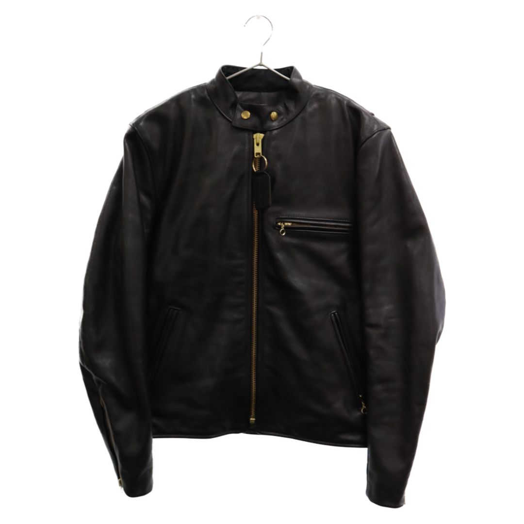 VANSON(バンソン)のVANSON バンソン TYPE B 4/5 ボーンペイントカスタムレザージャケット ライダースジャケット ブラック メンズのジャケット/アウター(ライダースジャケット)の商品写真