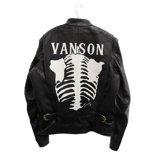 VANSON - VANSON バンソン TYPE B 4/5 ボーンペイントカスタムレザージャケット ライダースジャケット ブラック
