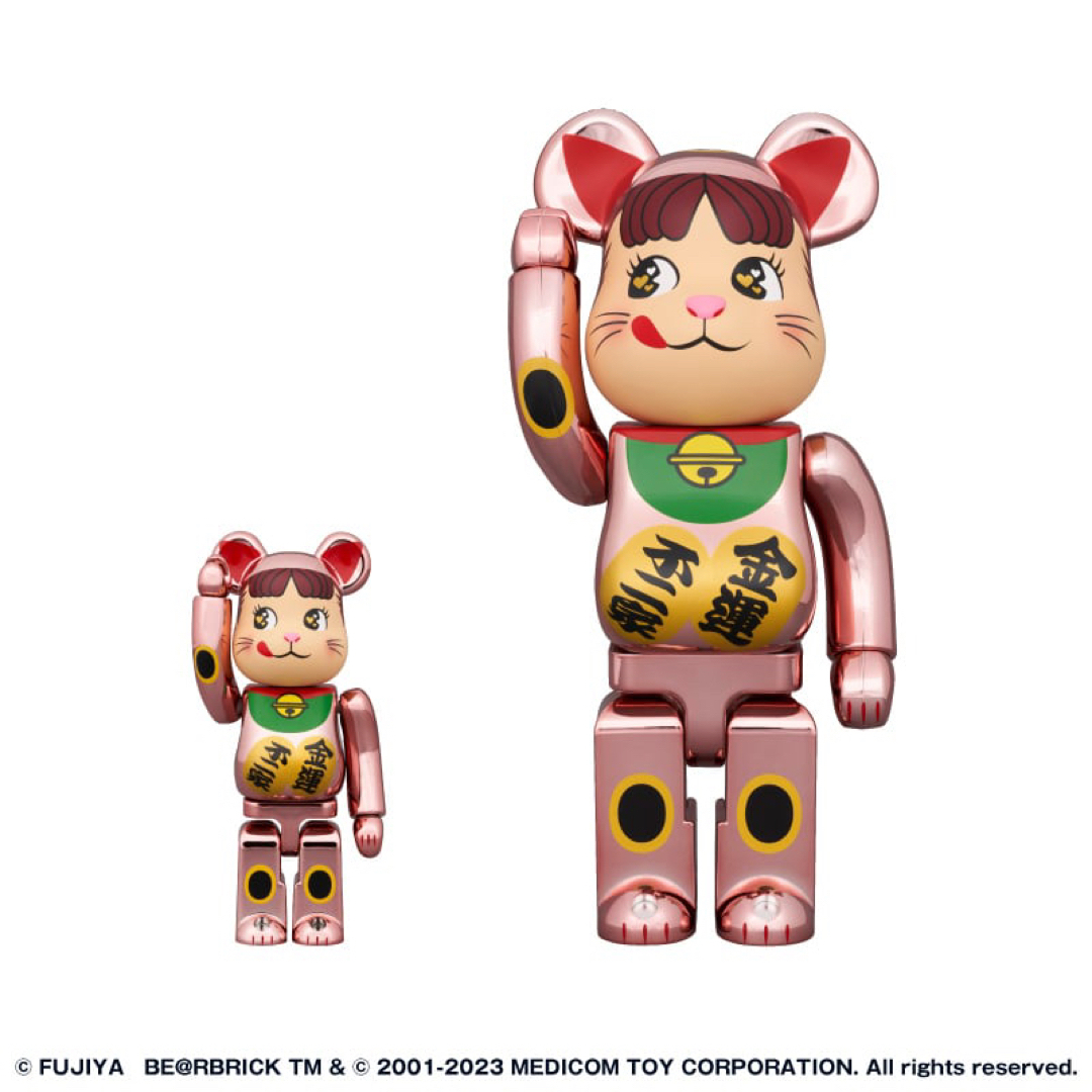 BE＠RBRICK 招き猫 ペコちゃん 金運 金メッキ 100% & 400%