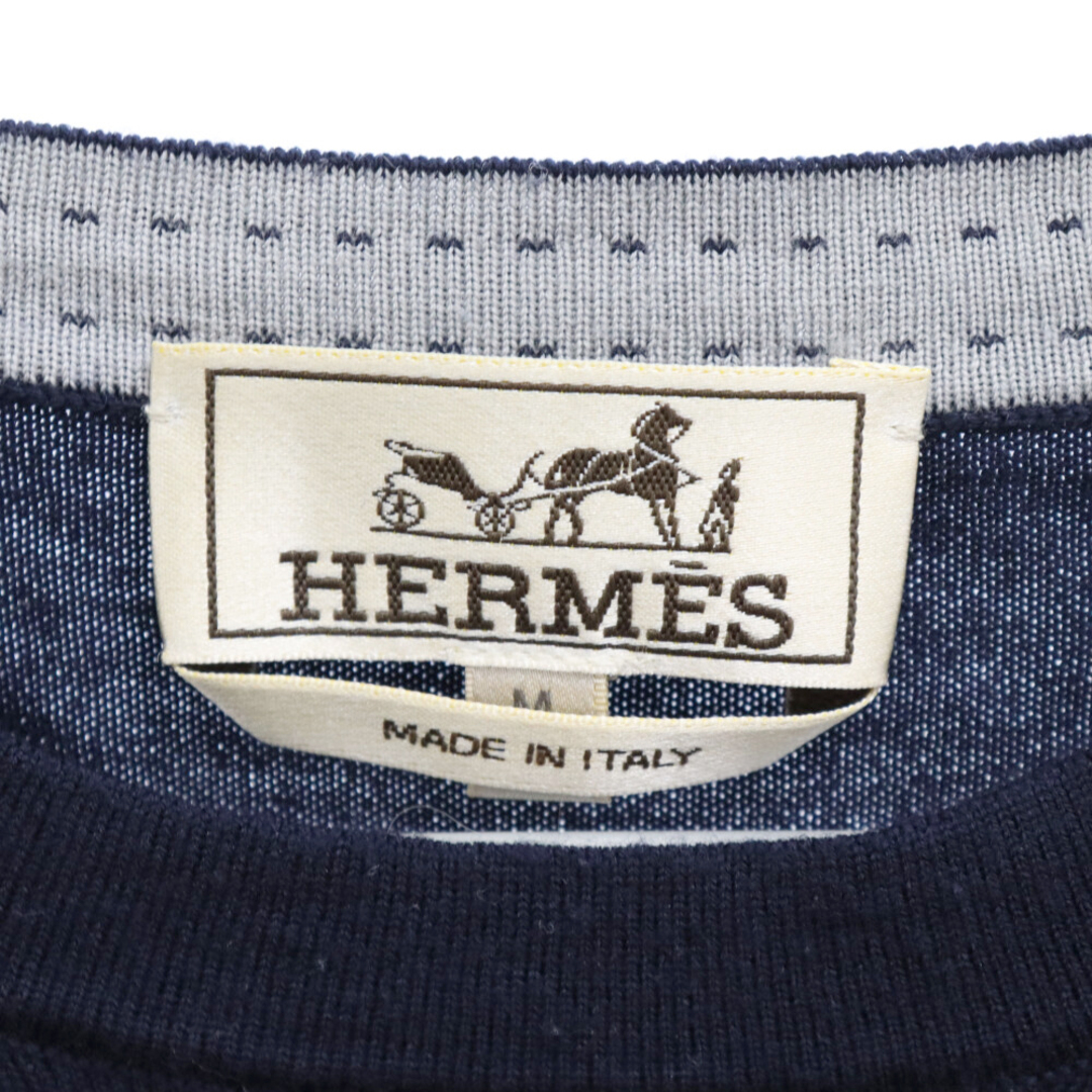 Hermes(エルメス)のHERMES エルメス ウールニット長袖セーター ネイビー 11-5722 メンズのトップス(ニット/セーター)の商品写真