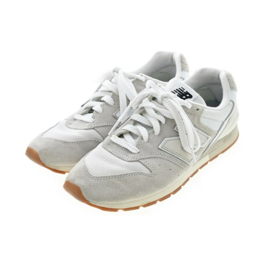 New Balance スニーカー 27cm ベージュ系xグレー系x白系オールシーズンスニーカーカット