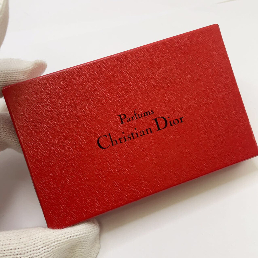 Christian Dior(クリスチャンディオール)の長期保管品 クリスチャンディオール 定期入れ パスケース 名刺入れ 赤 レッド レディースのファッション小物(パスケース/IDカードホルダー)の商品写真