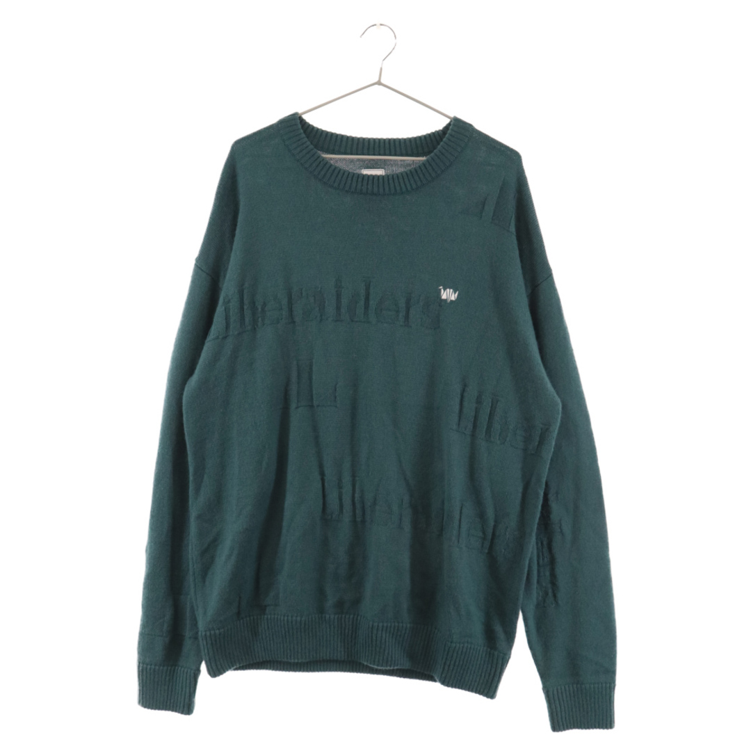 Liberaiders リベレイダーズ JACQUARD LOGO CREWNECK SWEATER ジャガード織り ロゴ クルーネック セーター ニット グリーン 724022103 メンズのトップス(ニット/セーター)の商品写真