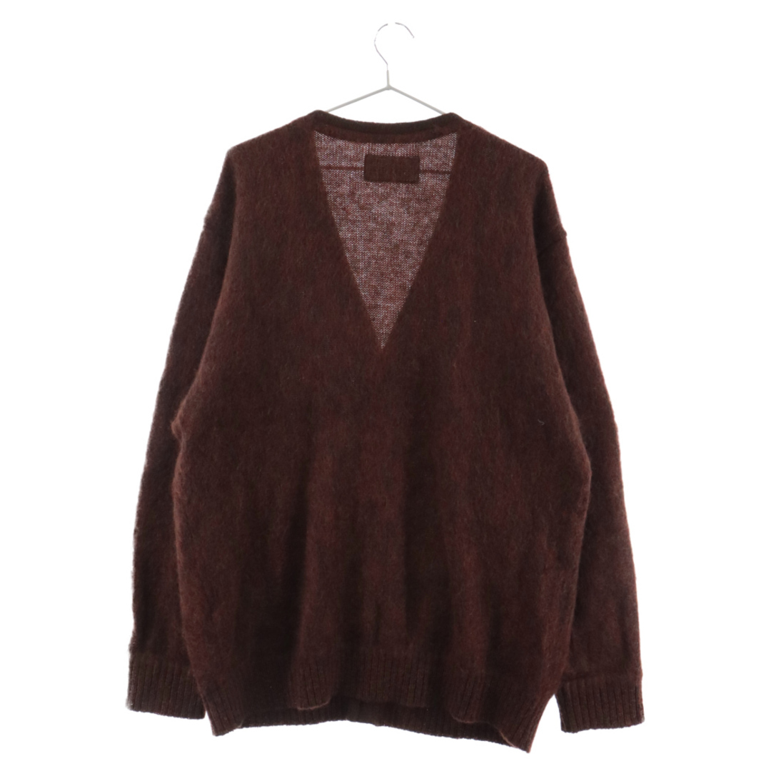 WACKO MARIA ワコマリア 23AW MARBLE MOHAIR KNIT CARDIGAN マーブルモヘアカーディガン ブラウン 23FW-WMK-KN1058センチ肩幅