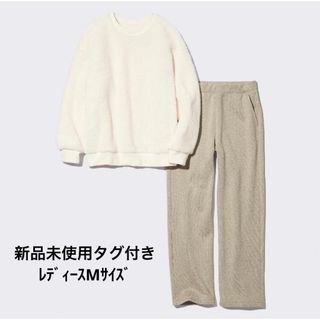 ユニクロ(UNIQLO)のユニクロレディースファーリーフリースセット（長袖）M(ルームウェア)