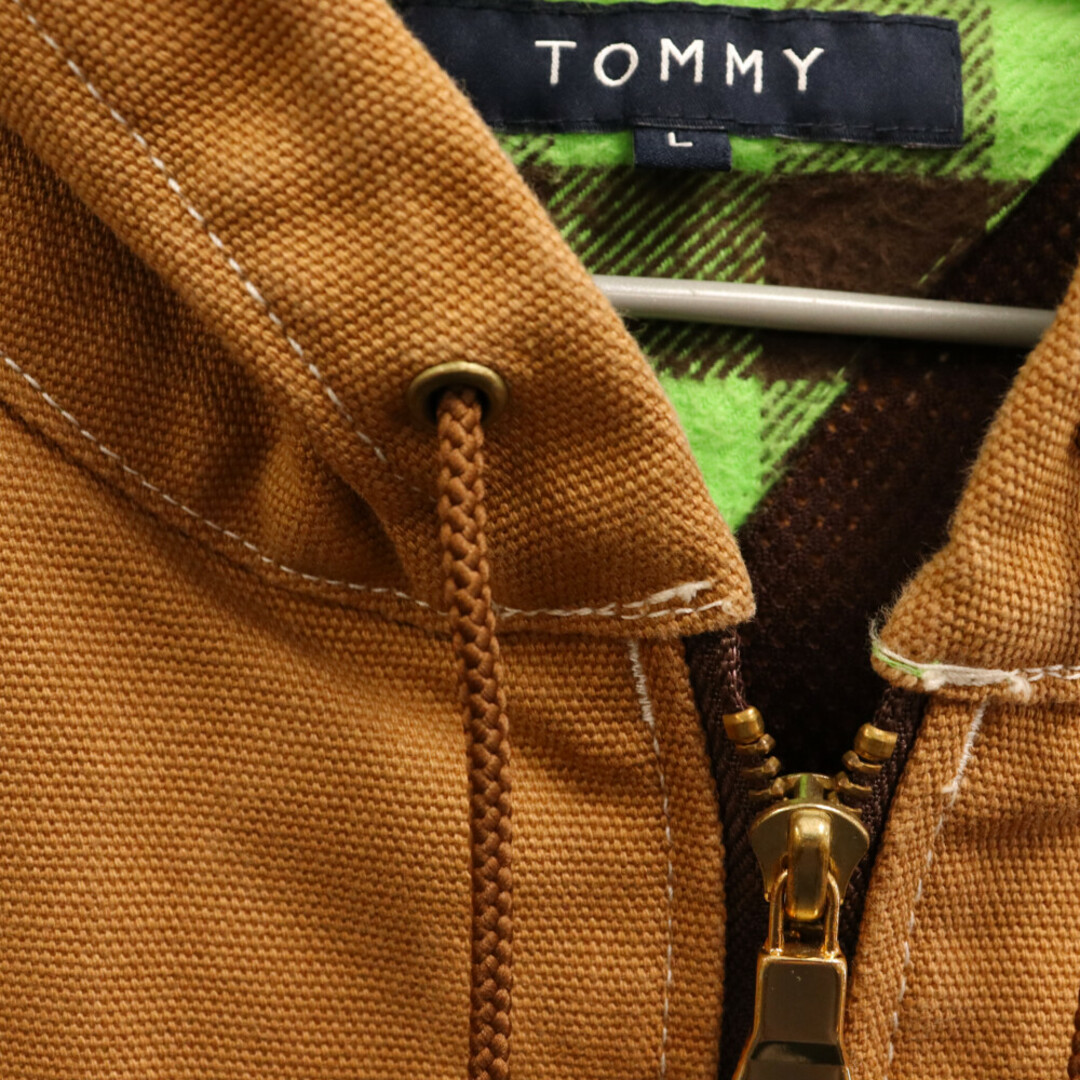 TOMMY(トミー)のTOMMY トミー ジップアップ フーデッド ワーク ジャケット ブラウン メンズのジャケット/アウター(フライトジャケット)の商品写真