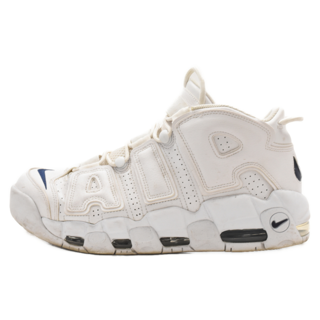 305センチワイズNIKE ナイキ AIR MORE UPTEMPO 96 WHITE/MIDNIGHT NAVY-WHITE エア モアアップテンポ モアテン ハイカットスニーカー DH8011-100 US10/28cm ホワイト