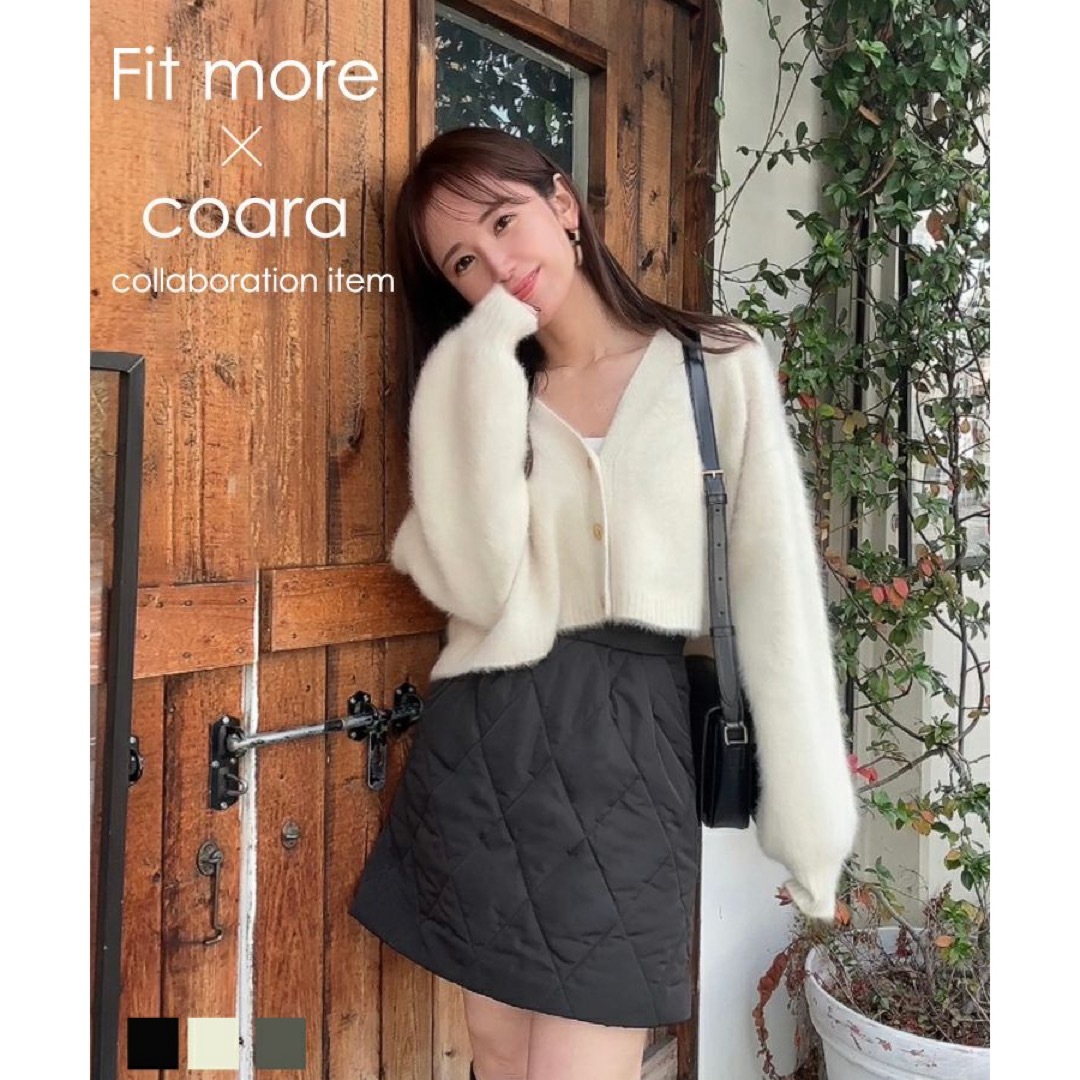 スカートfitmore フィットモア　キルティングスカート　coaraコラボ