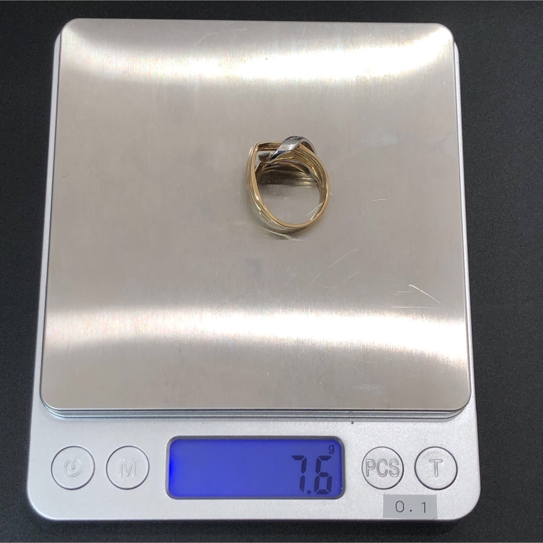 専用品(C010990)K18 PT900 リング 指輪 ダイヤ プラチナYG レディースのアクセサリー(リング(指輪))の商品写真