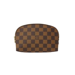 ルイヴィトン(LOUIS VUITTON)のLOUIS VUITTON ルイヴィトン ポーチ N47516 ダミエ ポシェット コスメティック ブラウン ゴールド金具 美品 中古 58881(ポーチ)