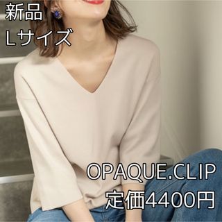 オペークドットクリップ(OPAQUE.CLIP)の3820 OPAQUE.CLIP ドライタッチVネックニット(カットソー(長袖/七分))