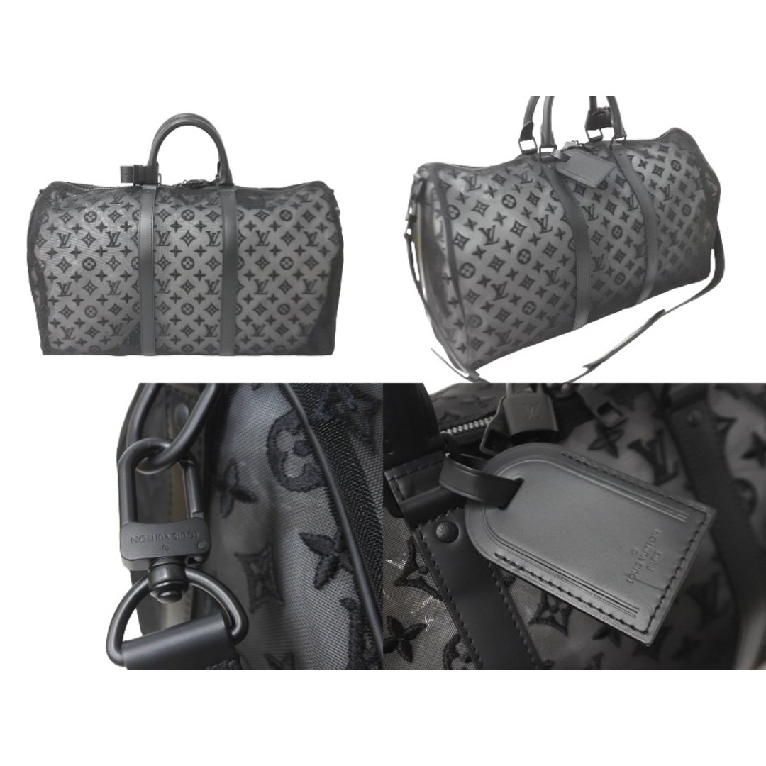 LOUIS VUITTON(ルイヴィトン)のLOUIS VUITTON ルイヴィトン モノグラム シースルー キーポル バンドリエール50 ボストンバッグ ブラック M53971 美品 中古 58999 レディースのバッグ(ボストンバッグ)の商品写真