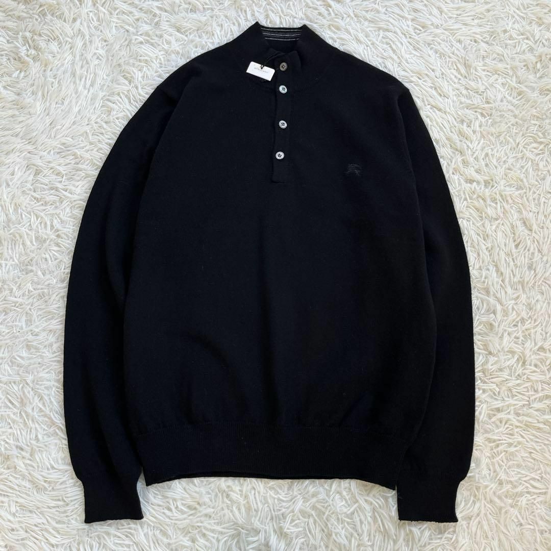 FJRCMRF2851【新品未使用】バーバリーロンドン　カシミヤ混 ニット セーター　ナイト ロゴ刺繍