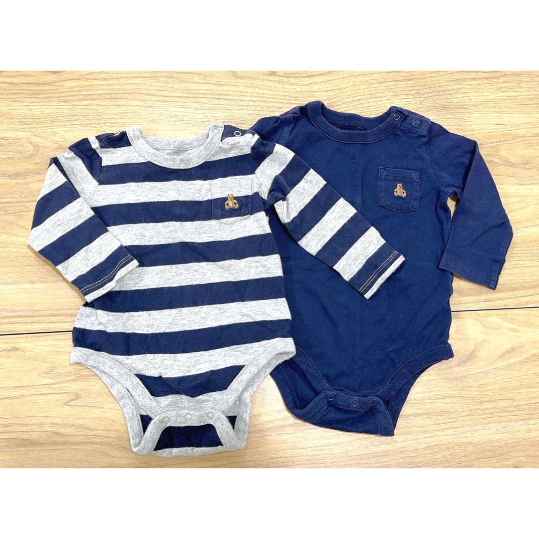 babyGAP(ベビーギャップ)のGAP カバーオール&ロンパース2枚セット キッズ/ベビー/マタニティのベビー服(~85cm)(ロンパース)の商品写真