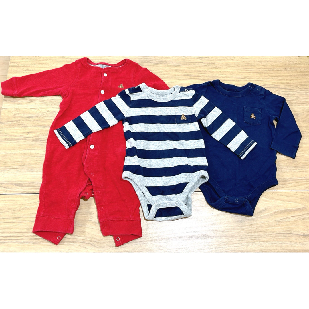 babyGAP(ベビーギャップ)のGAP カバーオール&ロンパース2枚セット キッズ/ベビー/マタニティのベビー服(~85cm)(ロンパース)の商品写真