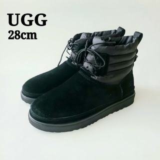 アグ(UGG)のUGG アグ メンズ ムートンブーツ ダウン 防水 編上げ 黒 28cm 未使用(ブーツ)