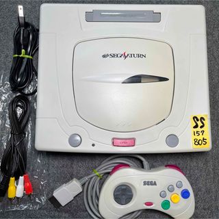 セガ(SEGA)の【状態良好】SS セガサターン 白 シロ 本体 電池交換 メンテ済み 管理805(家庭用ゲーム機本体)