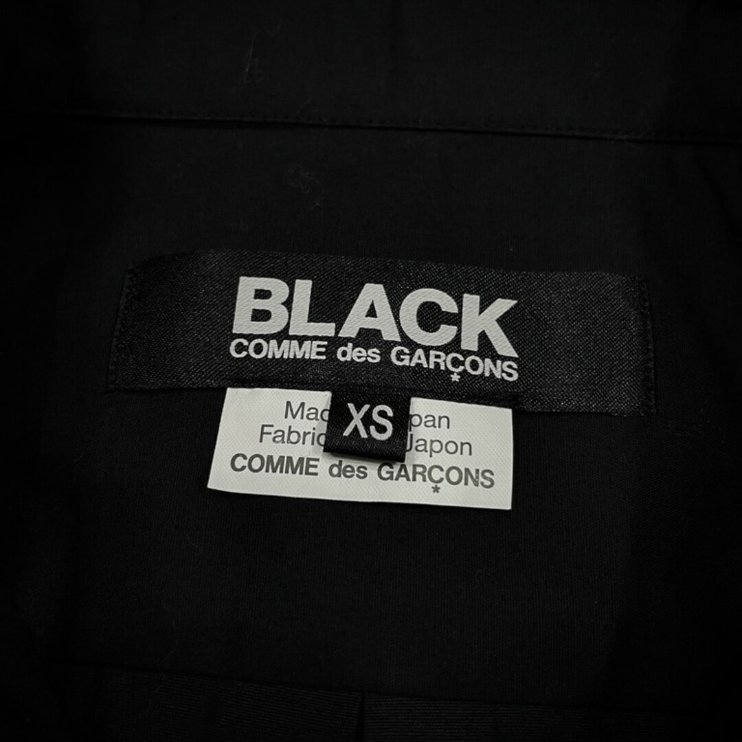 BLACK COMME des GARCONS(ブラックコムデギャルソン)のBLACK COMME des GARCONS 19SS コットンブロードフロントジップデザインシャツ ブラウス 1C-B001 未使用 定価27,500円 レディースのトップス(シャツ/ブラウス(長袖/七分))の商品写真
