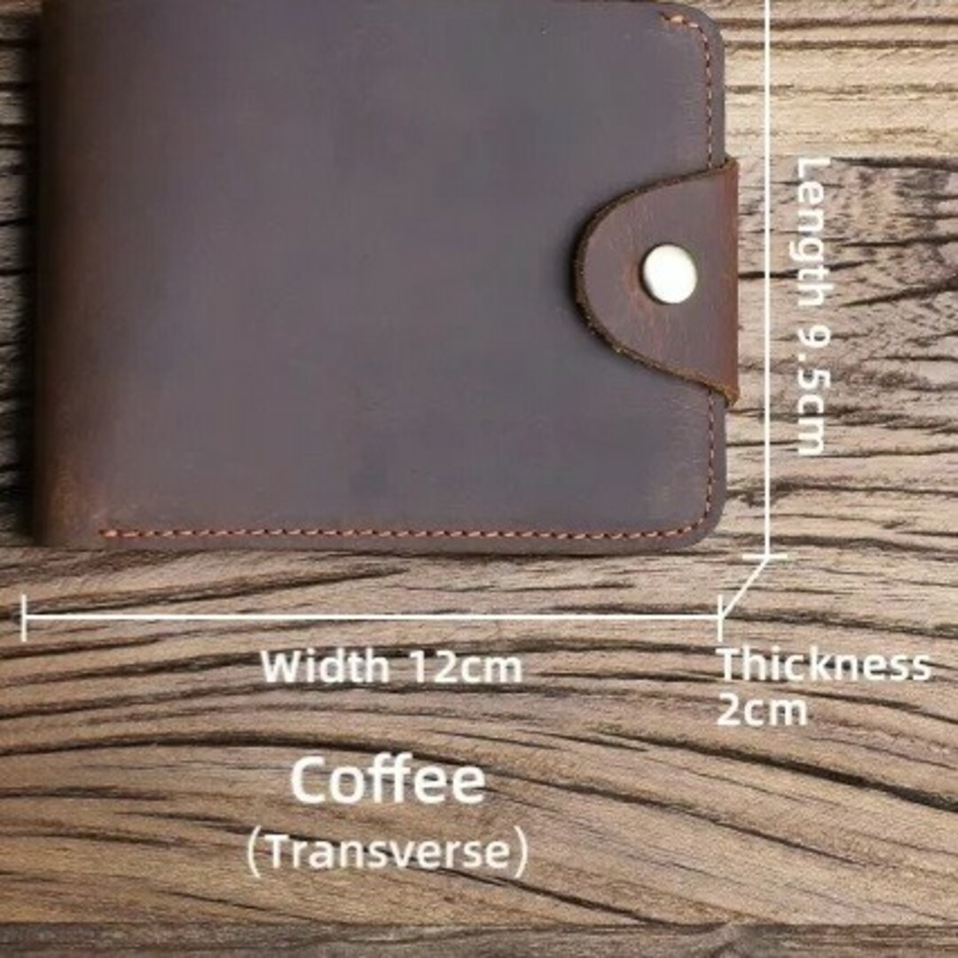 【新品】メンズ 本革財布　ハンドメイド　 牛革製 メンズのファッション小物(折り財布)の商品写真