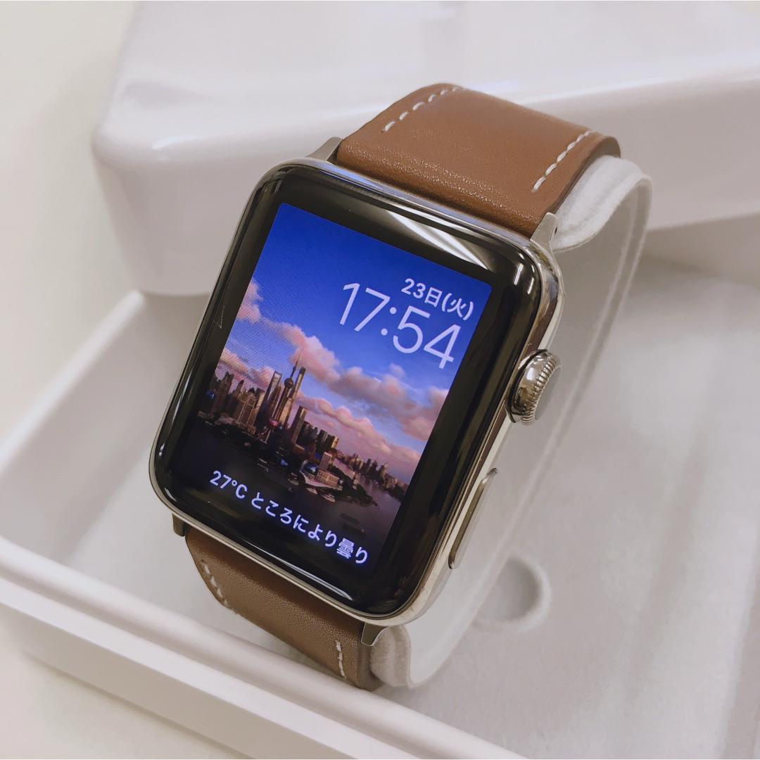 apple watch series2 アップルウォッチ42mmステンレススマートフォン/携帯電話