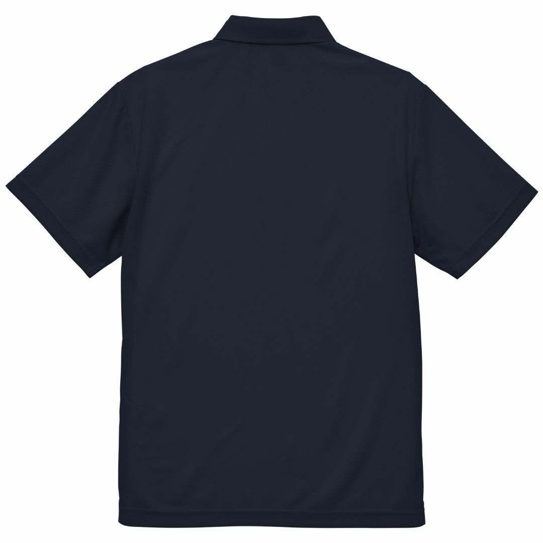 ポロシャツ ボタンダウン 半袖 ドライ 吸水 速乾 無地 胸Pなし 4XL 青 メンズのトップス(ポロシャツ)の商品写真