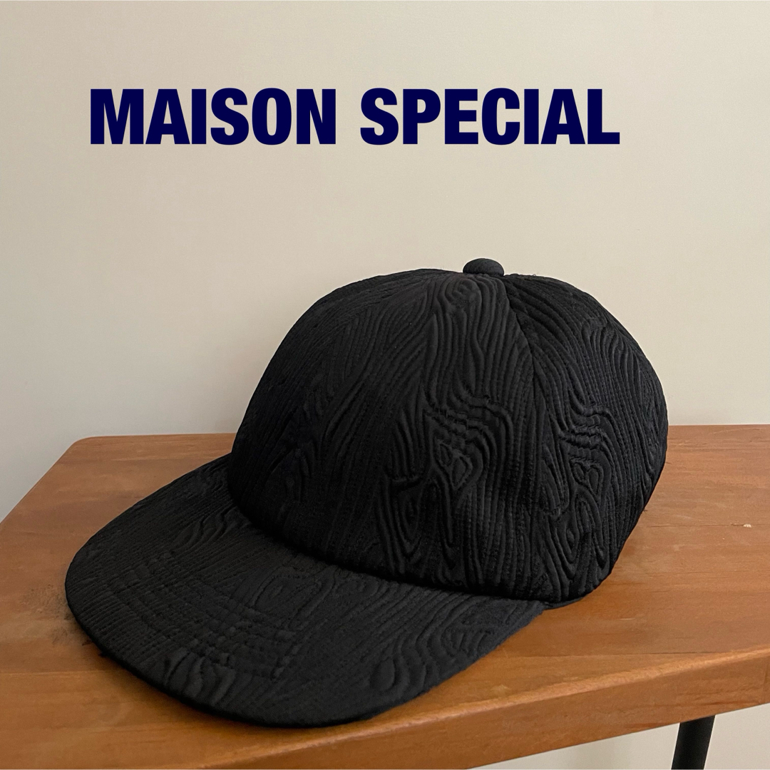 maison special マルチファブリック6パネルキャップ ダークブラック帽子