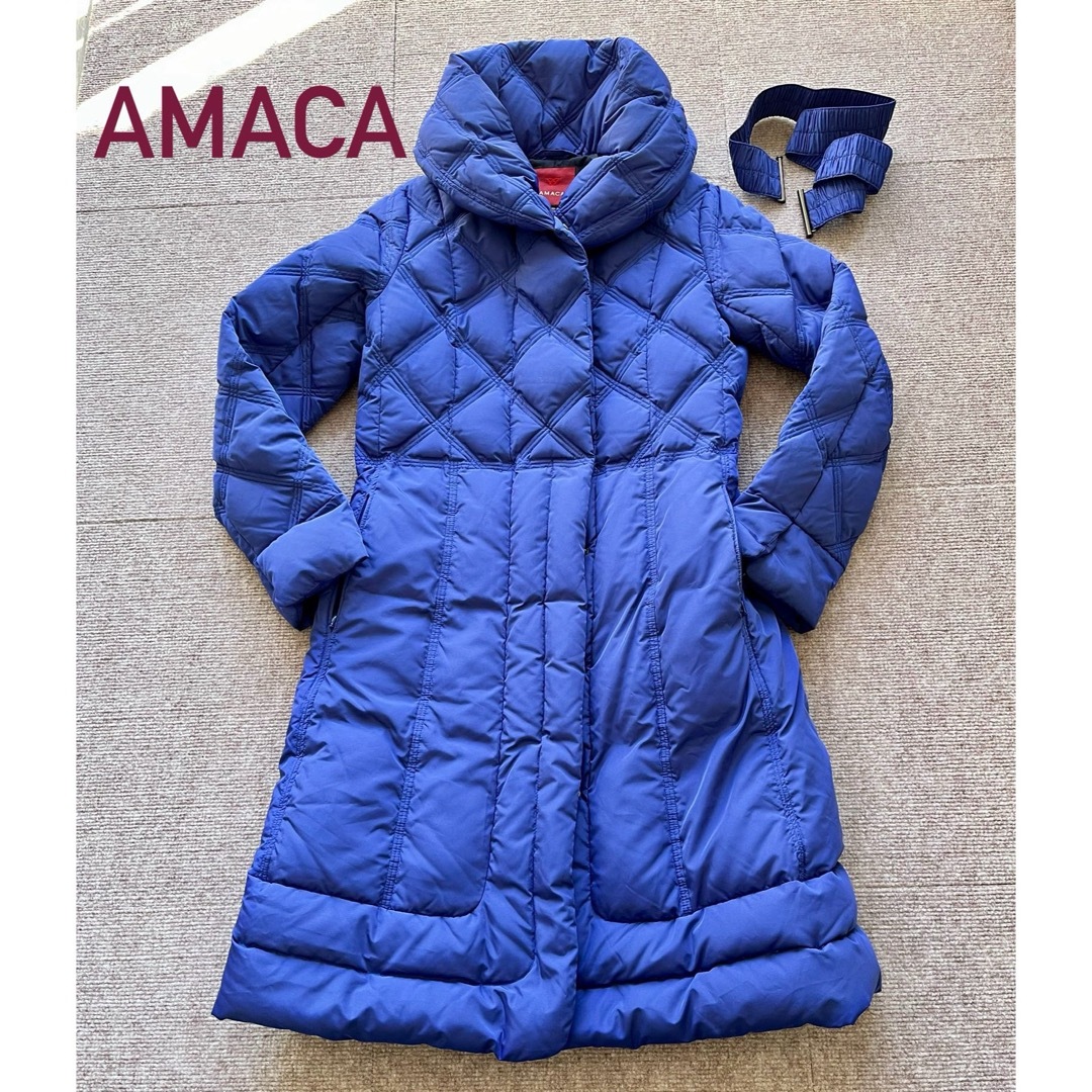 AMACA アマカ 上品 ダウンコート Aライン サイズ38