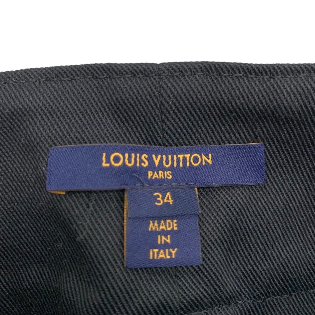 LOUIS VUITTON(ルイヴィトン)のルイヴィトン LOUIS VUITTON ボトムス コットン ブラック ゴールド スカート モノグラム  ボタン ミニスカート レディースのスカート(ミニスカート)の商品写真