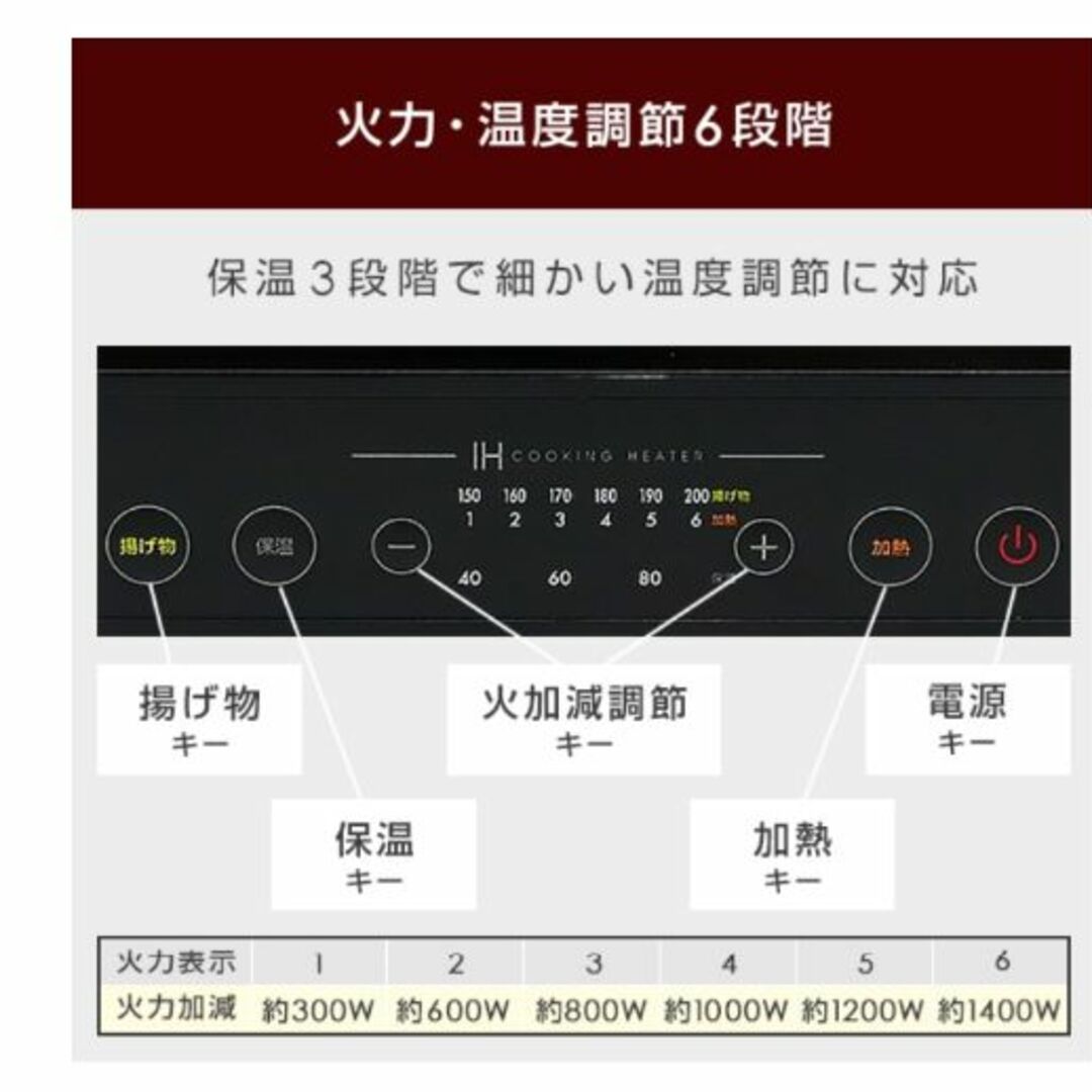 IHクッキングヒーター IHコンロ YAMAZEN スマホ/家電/カメラの調理家電(IHレンジ)の商品写真