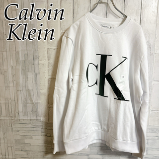 カルバンクライン(Calvin Klein)の【USA輸入】カルバンクライン　スウェット　白　ユニセックス　Lサイズ  ビッグ(スウェット)