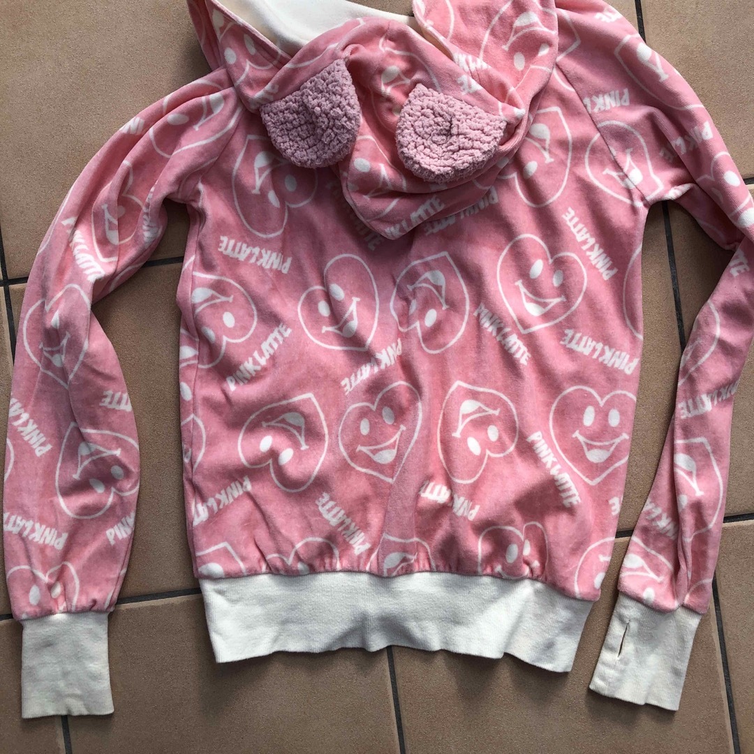 PINK-latte(ピンクラテ)のPINK LATTE パーカー ジャケットＳ/160 キッズ/ベビー/マタニティのキッズ服女の子用(90cm~)(カーディガン)の商品写真