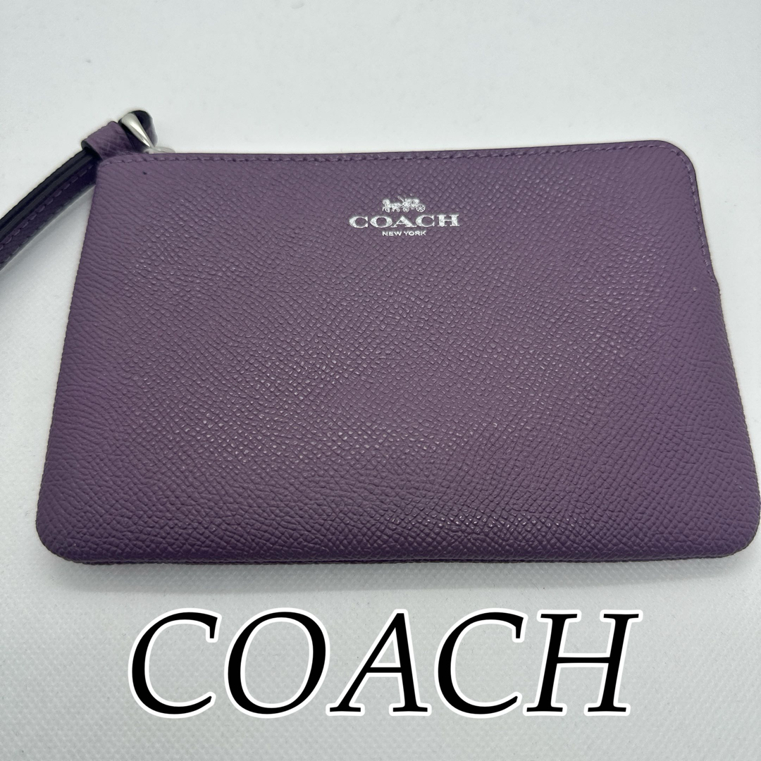 COACH(コーチ)の【USA輸入】コーチ　ポーチ　ミニポーチ　財布　小物　コーナージップ　レザー レディースのファッション小物(ポーチ)の商品写真