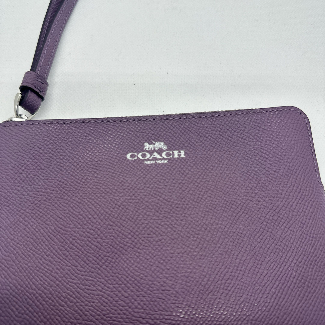 COACH(コーチ)の【USA輸入】コーチ　ポーチ　ミニポーチ　財布　小物　コーナージップ　レザー レディースのファッション小物(ポーチ)の商品写真