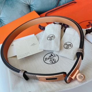 エルメス(Hermes)の新品未使用 エルメス ケリーベルト  エトゥープ ピンクゴールド金具 B刻印(ベルト)