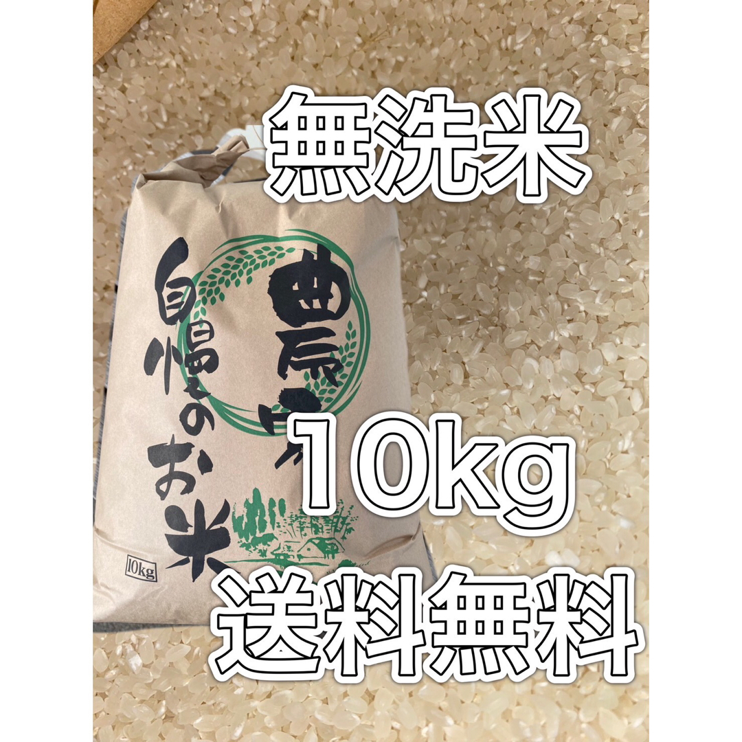 新米　無洗米　10kg 送料無料　お米　白米　精米済み　10キロ　米　ご飯 食品/飲料/酒の食品(米/穀物)の商品写真