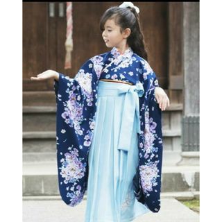 着物袴セット 小学生 ジュニア用 135~150 袴色選択可 NO32465